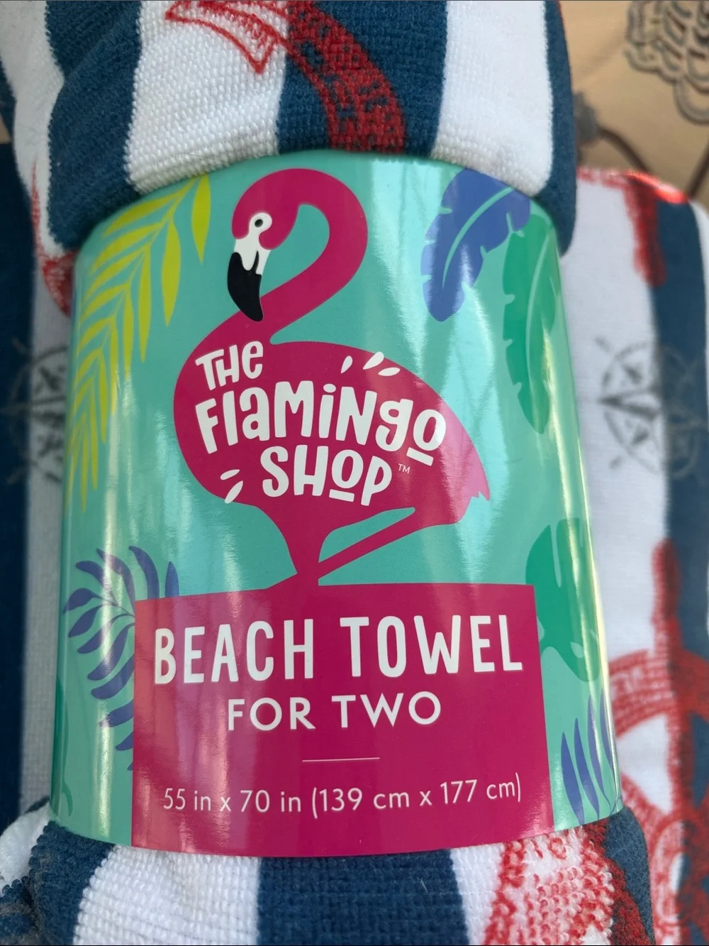 3 Red white and blue Beach Towel for Two